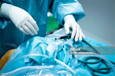 Knee Arthroscopy Orthopedic Surgery Operation Stock Photo - Download ...