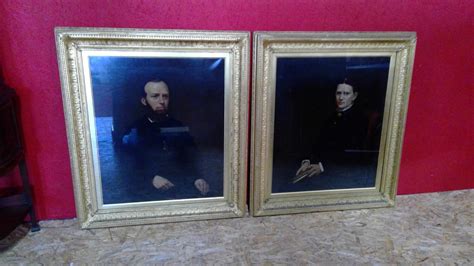 Fine Pair Of Victorian Oil Paintings Portraits La