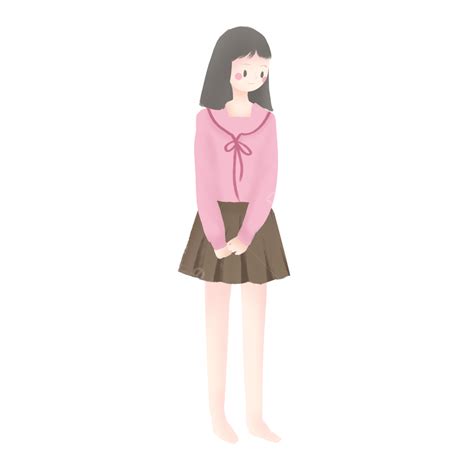 Hand Drawn Cute Png Transparent Cartoon Hand Drawn Pretty Cute Girl