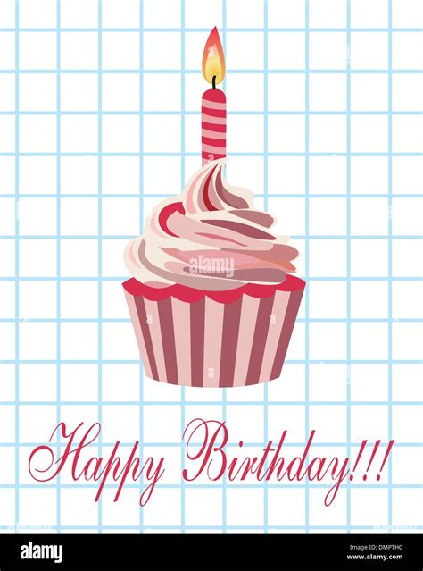 vector birthday cupcake Stock Vector Image & Art - Alamy