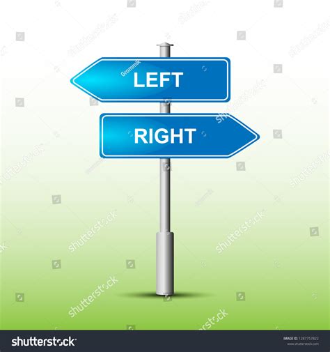 Blue Signs Words Left Right เวกเตอร์สต็อก ปลอดค่าลิขสิทธิ์ 1287757822 Shutterstock