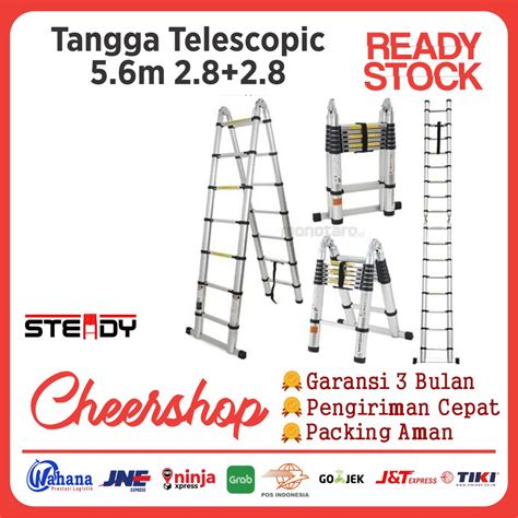 Jual Tangga Aluminium Teleskopic Telescopic M Steady Lipat