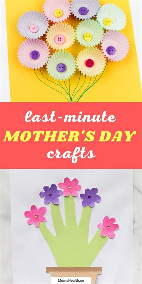 15 Easy Last Minute Mothers Day Crafts For Kids In 2021 Mothers Day