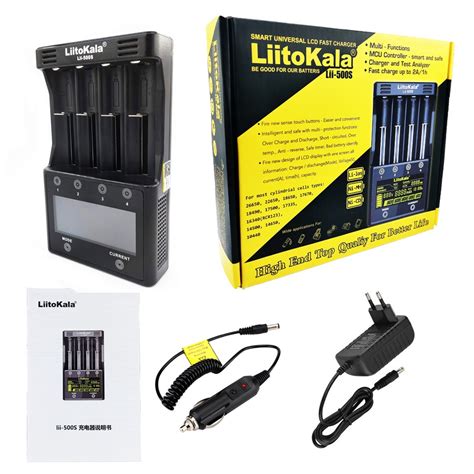 LiitoKala LII 500S Tela LCD Carregador De Bateria 18650 Carregador Para