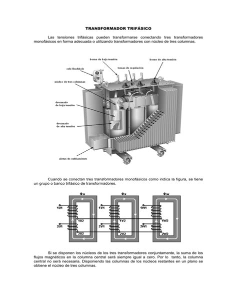 Partes Y Funcionamiento Del Transformador Trifasico Bien Explicado 3d