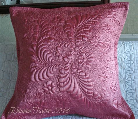 The Nifty Stitcher Quilted Satin Cushion Quilting Designs Patterns