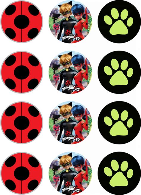 Miraculous Ladybug Cupcake Toppers Shore Cake Supply