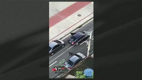 Vídeo mostra homens armados roubando carro em frente ao Engenhão Rio