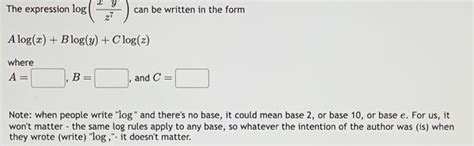 The Expression Log 27 A Logx Blogy Clogz