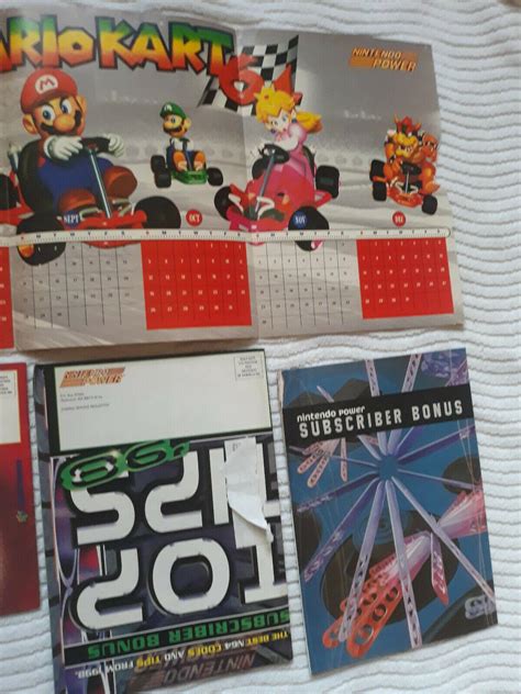 Nintendo Power Mario Kart 64 Calendar Poster Subscriber Bonus N64