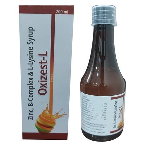 Oxizest L Zinc B Complex L Lysine Syrup 200 Ml At Rs 90 In Ambala ID