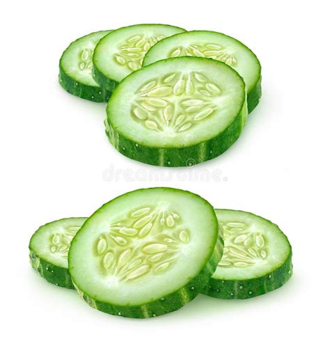 Fresh Cucumber Slice Stock Image Image Of Healthy White 24229433