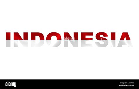 "Indonesia" Lettering Art over the Indonesian Flag Stock Photo - Alamy