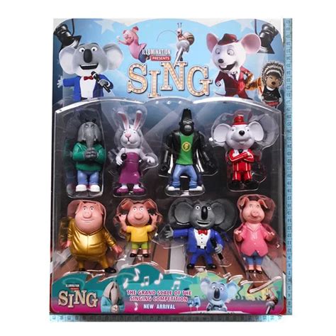 New Arrival 8PCS/SET Cartoon Movie Sing Action Figure Toys 3 4'' Buster ...