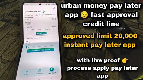 Instant Pay Later App Credit Line Approved Zero Document