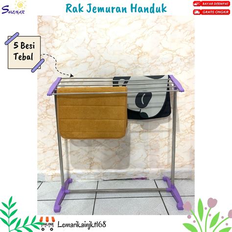 Jual Shenar Jemuran Handuk Stainles Jemuran Baju Handuk Tiang Rak