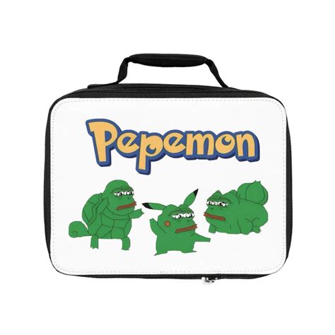 Lunch Bag Funny Lunch T Pepe T Pepemon Squirtle Pikachu Bulbasaur