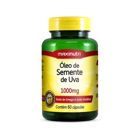 Óleo de Semente de Uva 1000mg 60 Cápsulas Maxinutri