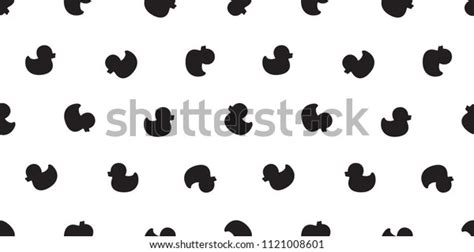 Duck Seamless Pattern Vector Rubber Duck Stock Vector Royalty Free