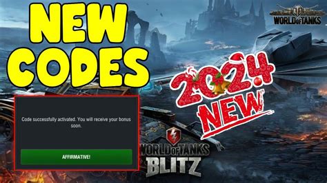 NEW World Of Tanks Blitz Codes 2024 WOT New Codes Codes World Of