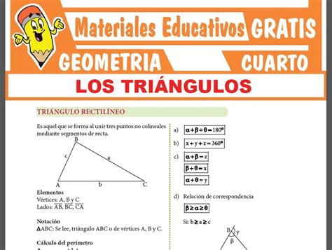 Los Triángulos Para Cuarto Grado De Secundaria ≫ Fichas Gratis