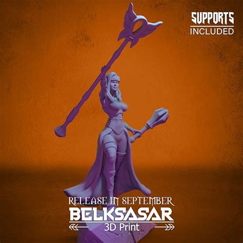 Battle Priestess Nude 3D Model 3D Printable CGTrader