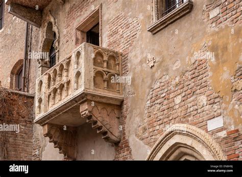 Juliets Balcony Verona Unesco World Heritage Site Veneto Italy