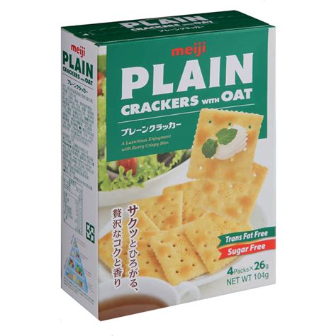 Meiji Plain Crackers With Oats 26g x 4s | Fresh Groceries Delivery ...