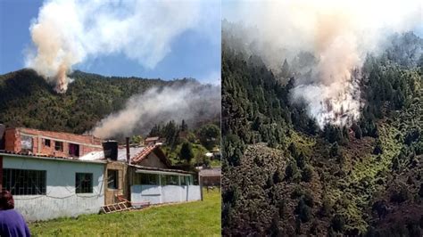 Siguen los incendios en Colombia Bomberos atienden una conflagración