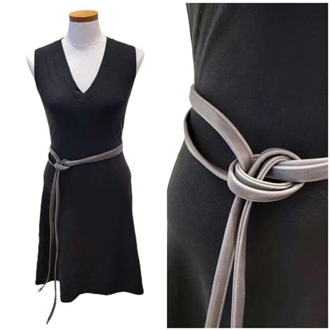 Skinny Wrap Belt for Dress Vegan Leather Belt Thin Belt Leather Tie Belt Women Leather Wrap Belt ...