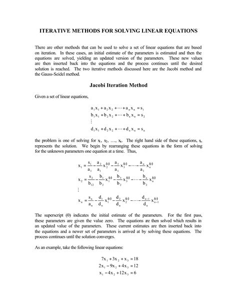 Jacobi And Gauss Seidel Pdf