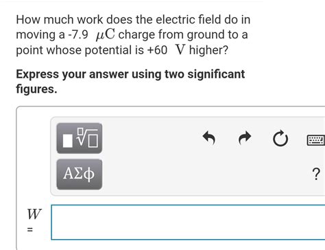 Solved How Much Work Does The Electric Field Do In Moving A Chegg