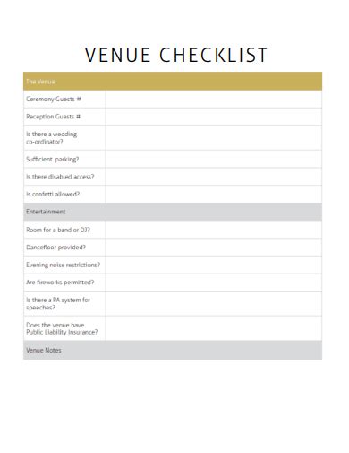 FREE 36+ Venue Checklist Samples in MS Word | Google Docs | Apple Pages ...