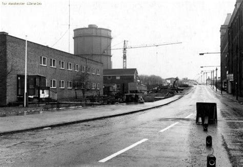 Oldham Road, Police station and Warwick mill in 1972, Middleton, Manchester