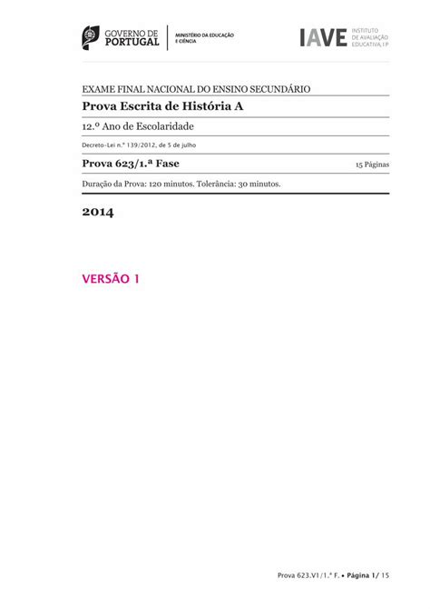 PDF Prova Escrita de História A Blogue de História da ESMTG PDF