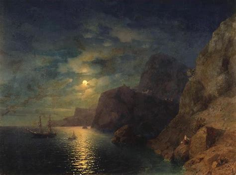 Sea at night, 1861 - Ivan Aivazovsky - WikiArt.org