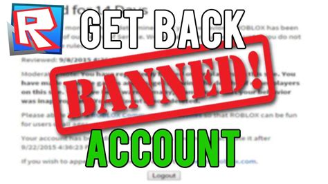 How To Get Banned Roblox Account Back Youtube