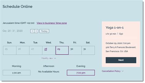 Wix Bookings Customizing The Original Calendar Page Help Center