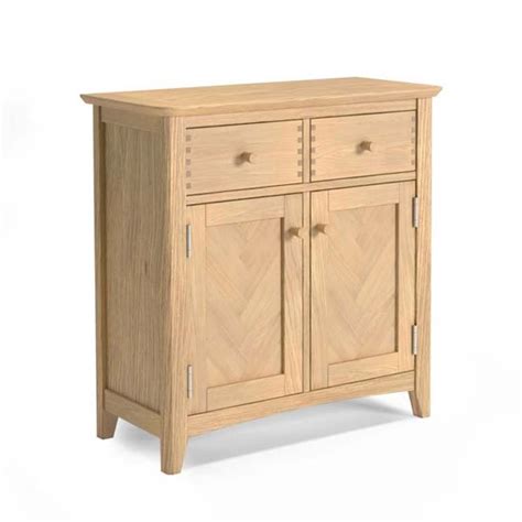 Carnial Wooden Small Sideboard In Blond Solid Oak - Coolest-Furniture.com