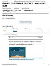 Understanding Market Equilibrium Practice Quiz Analysis Course Hero