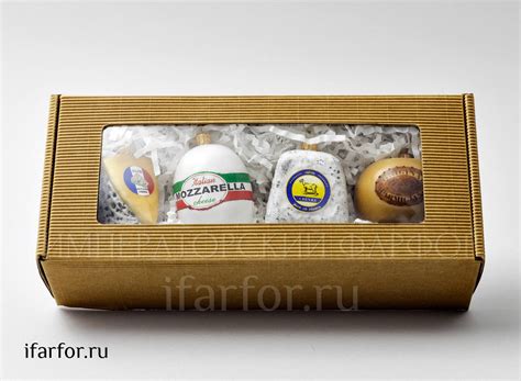 Набор елочных игрушек в подарочной коробке Четыре сыра | Императорский ...