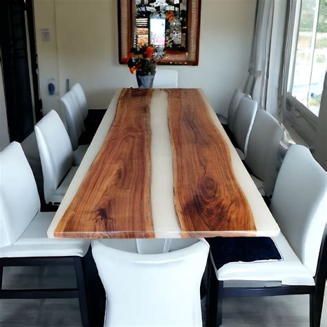 Epoxy Dining Table, White Epoxy Table, Epoxy Resin Table, Epoxy Wood ...