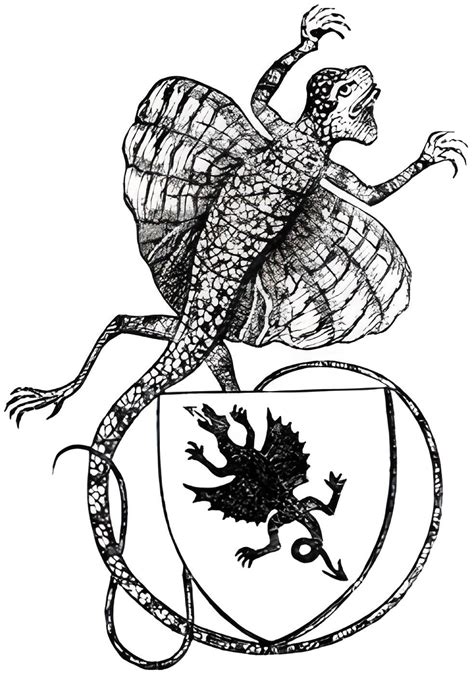 Interesting And Unusual Use Of A Draco Volans On A Coat Of Arms Image From Curiosities Of