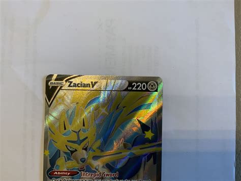 Zacian V Full Art Pokemon Card Black Star Promo Swsh Box Fresh