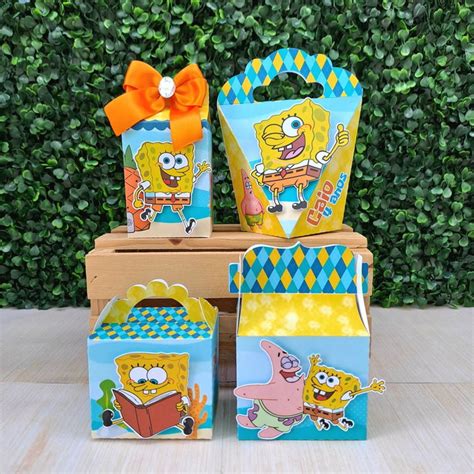 Kit 52 Caixas Bob Esponja Elo7 Produtos Especiais