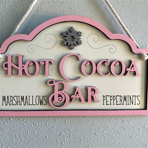 Hot Cocoa Bar Sign Etsy