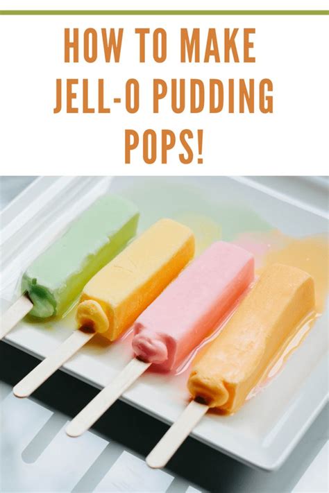 All You Need For This Delicious Sugar Free Jello Pudding Pops Recipe Is Milk And Jello Sugar