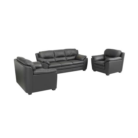 Jual Informa Ziva Set Sofa Kulit 1 2 3 Dudukan Hitam Terbaik Informa