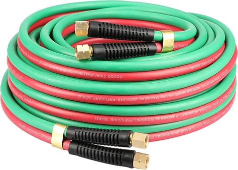 YOTOO Heavy Duty Oxygen Acetylene Hose 1 4 Inch 50 Feet With 9 16 18