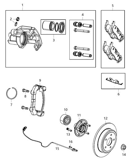 68035022ad Genuine Mopar Rear Brake Rotor